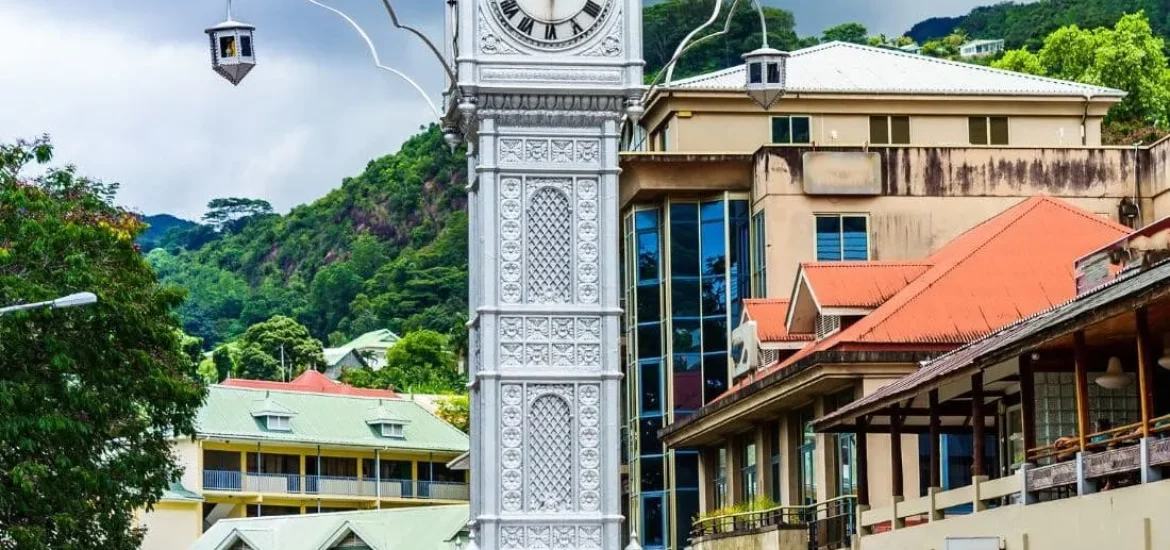 Victoria Clocktower in Seychelles