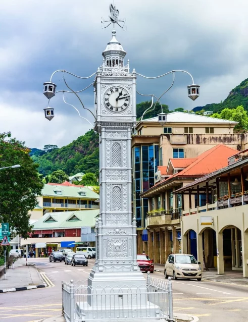 Victoria Clocktower in Seychelles