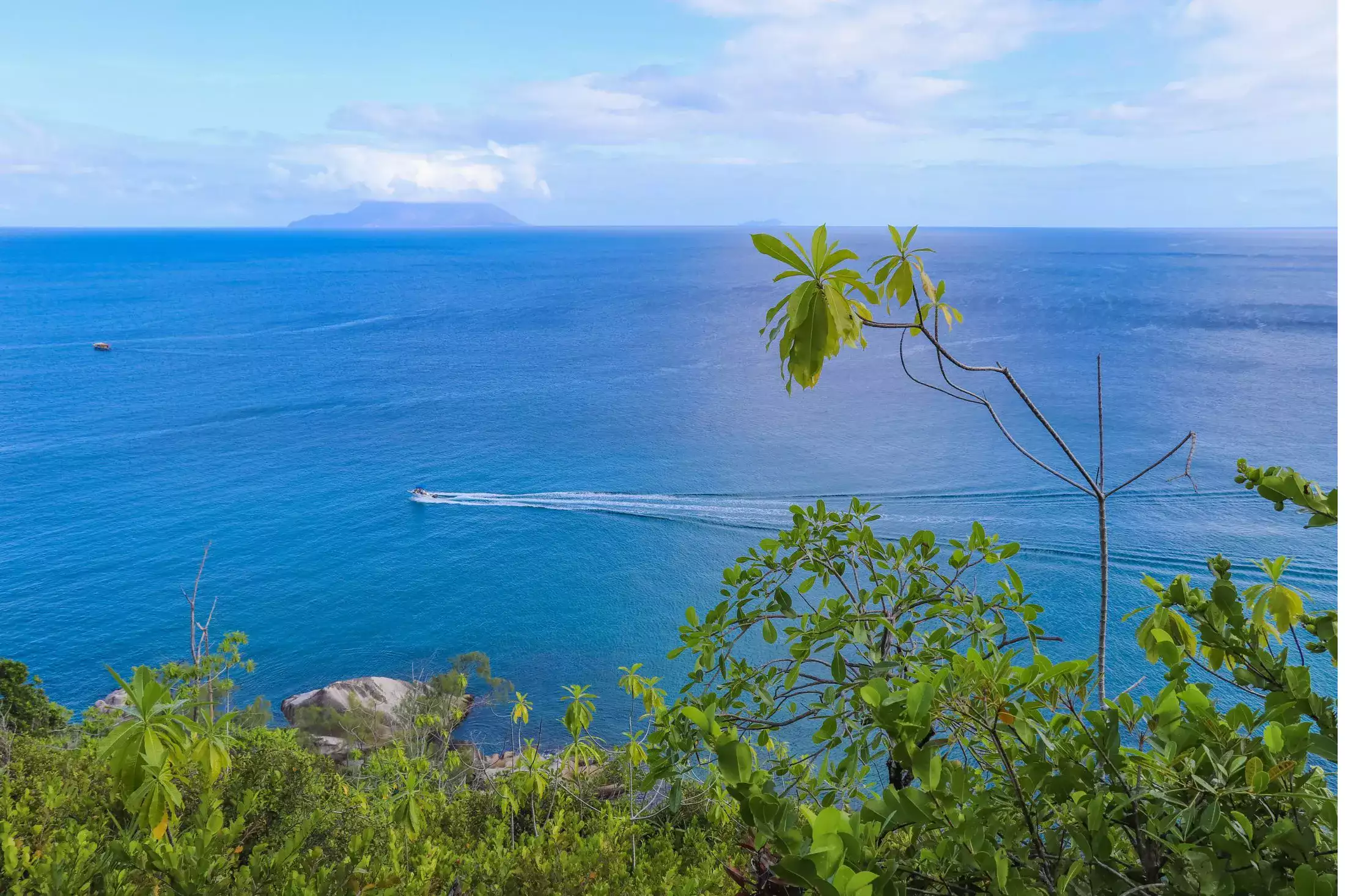 View from atop Silhouette Island in Seychelles.