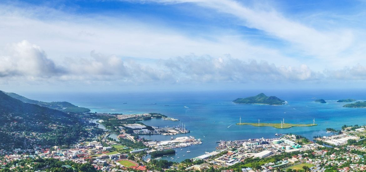 View of Victoria from atop Copolia Trail in Seychelles